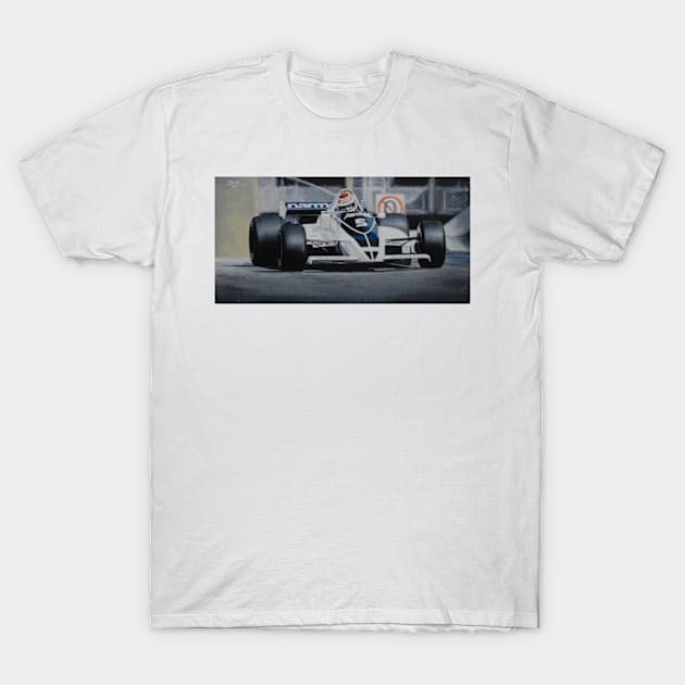 Nelson Piquet, Brabham BT49C T-Shirt by oleynik